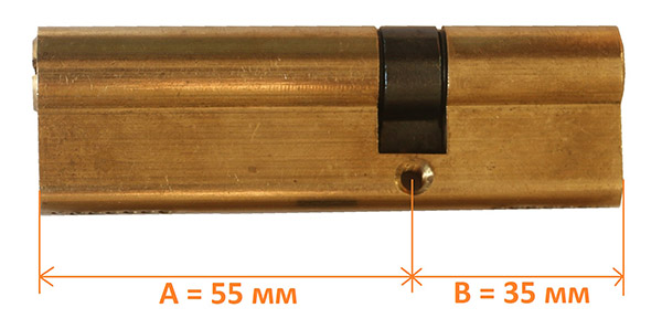 Пример разностороннего цилиндрового механизма замка